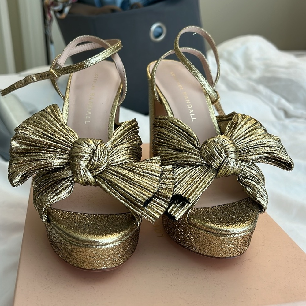Loeffler Randall Natalia Pleated Platform Sandals